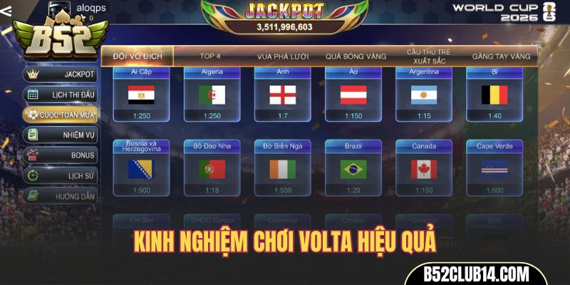 Kinh nghiệm chơi Volta hiệu quả